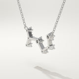 0.085 TCW Round Lab-Grown Diamond Scorpio Constellation Necklace