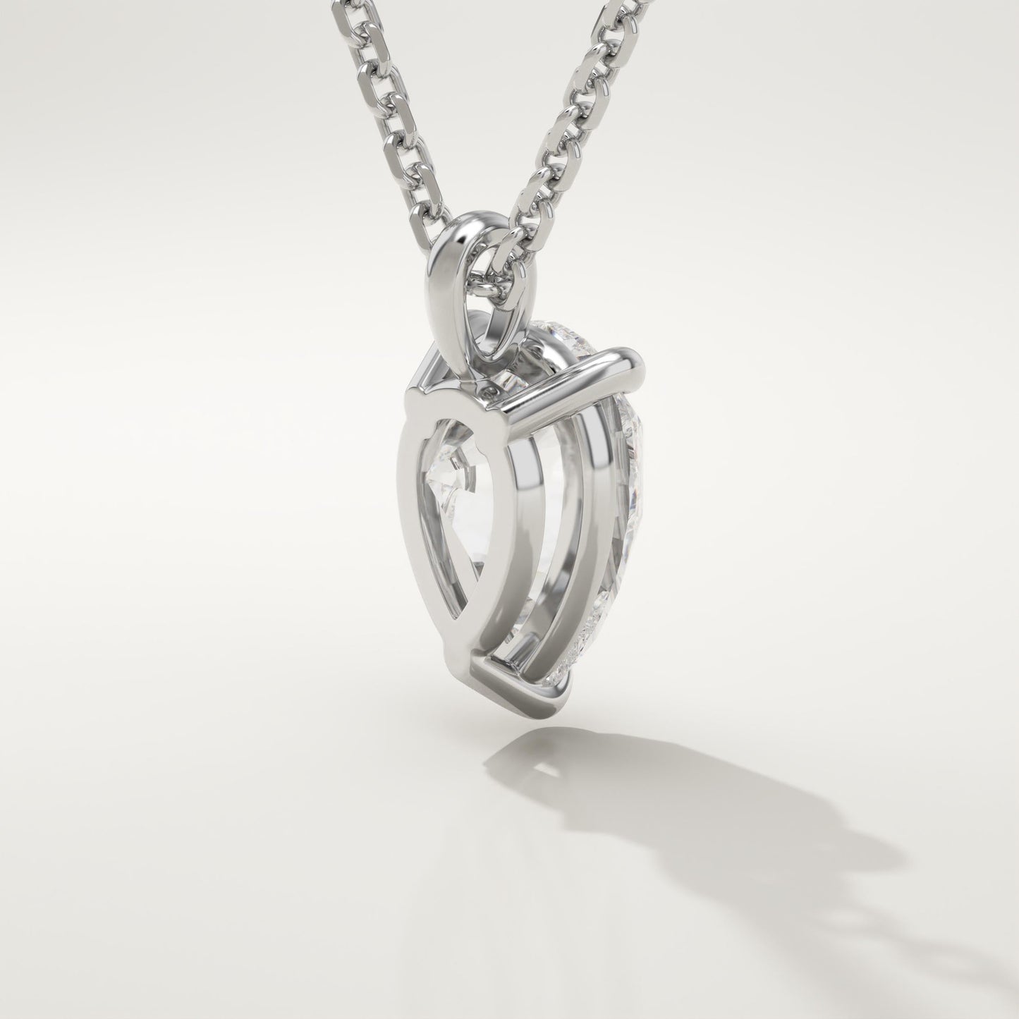 2 CT Pear Lab-Grown Diamond Solitaire Necklace