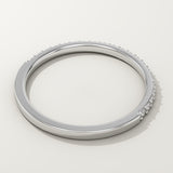 0.18 TCW Round Cut Lab-Grown Diamond Half Eternity Wedding Band