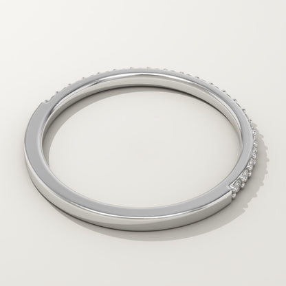 0.18 TCW Round Lab-Grown Diamond Half Eternity Wedding Band