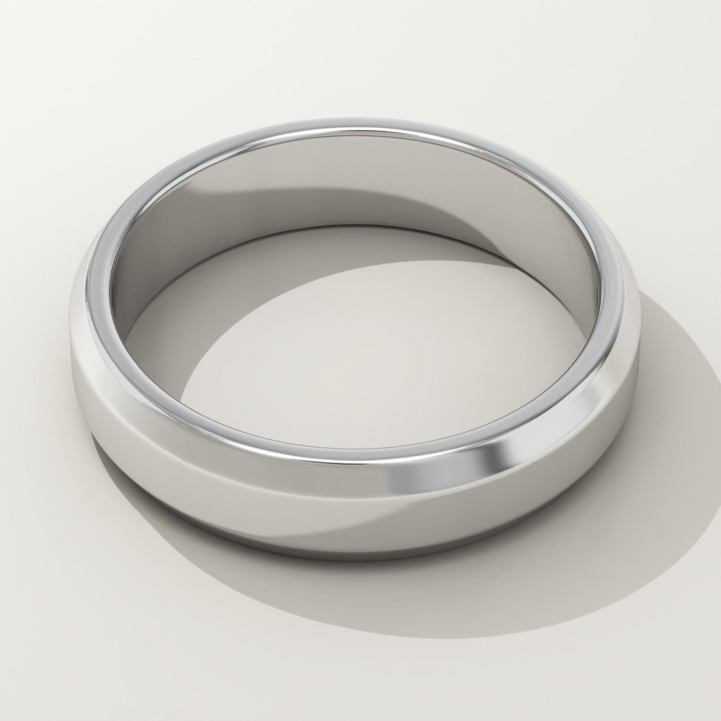 Beveled Edge Wedding Band