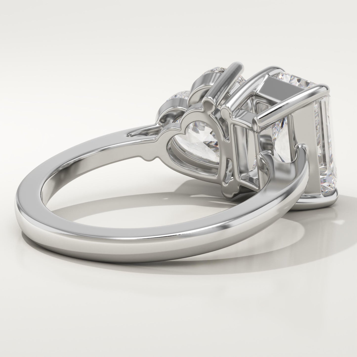 4.75 TCW Radiant & Heart Cut Toi Et Moi Lab-Grown Diamond Engagement Ring