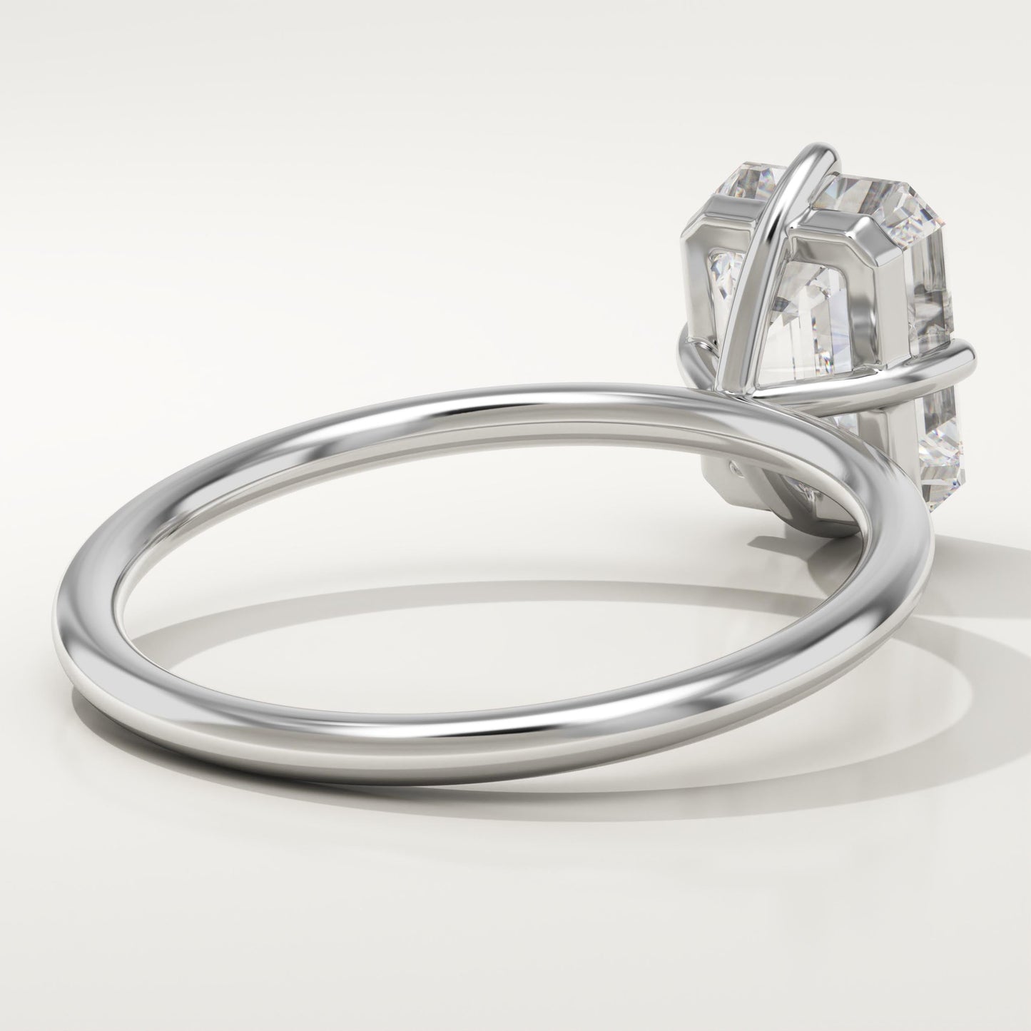 Emerald Cut Solitaire Lab-Grown Diamond Engagement Ring