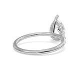2.0 CT Pear Cut Hidden Halo Lab-Grown Diamond Engagement Ring