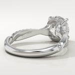 2.0 CT Round Cut Twisted Pave Lab-Grown Diamond Engagement Ring