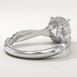 2.0 CT Round Cut Twisted Pave Lab-Grown Diamond Engagement Ring