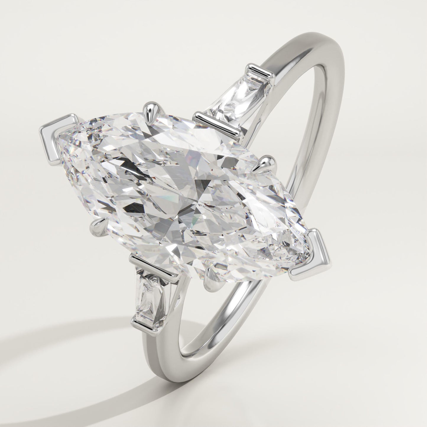 2 CT Marquise Cut Three Stone Moissanite Engagement Ring