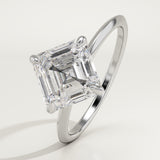 2.0 CT Asscher Cut Solitaire Lab-Grown Diamond Engagement Ring