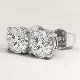 1 TCW Round Lab-Grown Diamond Stud Earrings