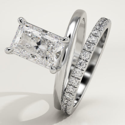 Radiant Cut Pave Lab-Grown Diamond Engagement Ring