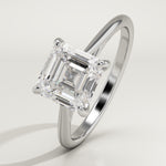 2.0 CT Asscher Cut Solitaire Lab-Grown Diamond Engagement Ring