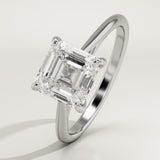 2.0 CT Asscher Cut Solitaire Lab-Grown Diamond Engagement Ring