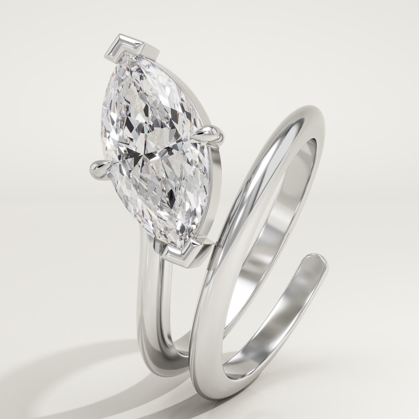 Marquise Cut Solitaire Lab-Grown Diamond Engagement Ring