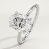 2.0 CT Oval Cut Solitaire Lab-Grown Diamond Engagement Ring