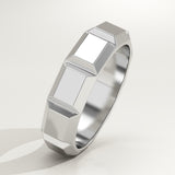 Patterned Wedding Band For Men