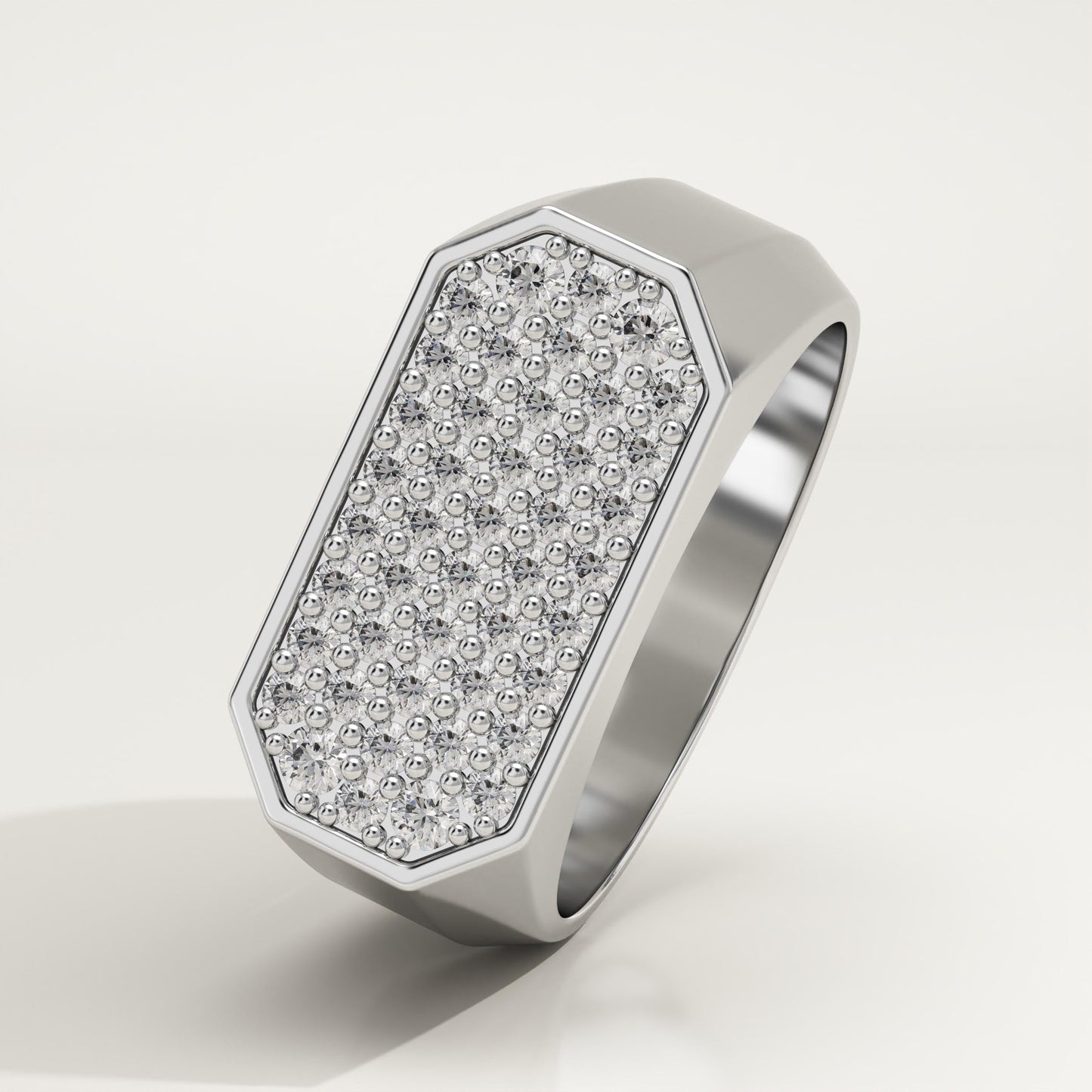 0.41 TCW Round Lab-Grown Diamond Multi Stone Wedding Band For Men