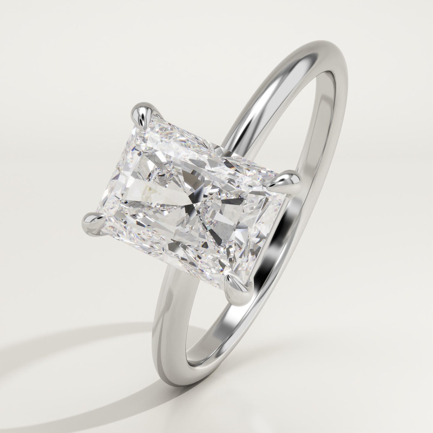 Radiant Cut Solitaire Lab-Grown Diamond Engagement Ring
