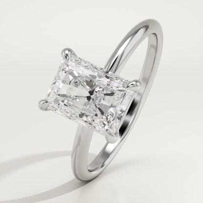Radiant Cut Solitaire Lab-Grown Diamond Engagement Ring