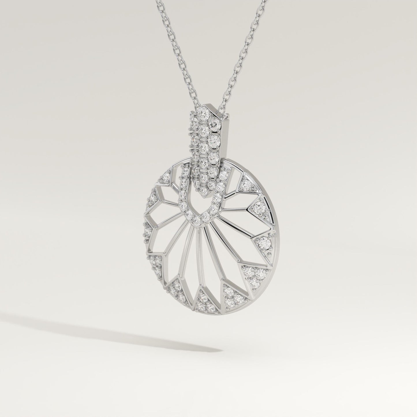 0.312 TCW Round Lab-Grown Diamond Charm Necklace