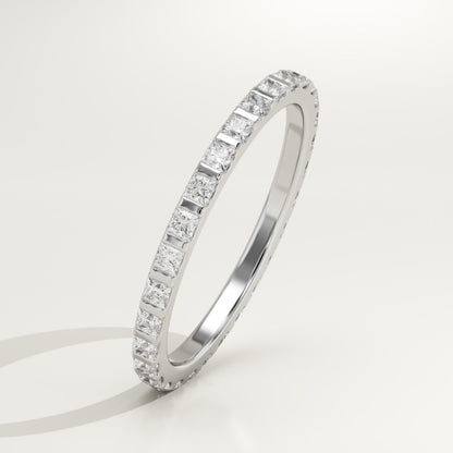 0.54 TCW Princess Lab-Grown Diamond Full Eternity Wedding Band