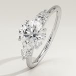 1.5 CT Round Cut Three Stone Lab-Grown Diamond Engagement Ring