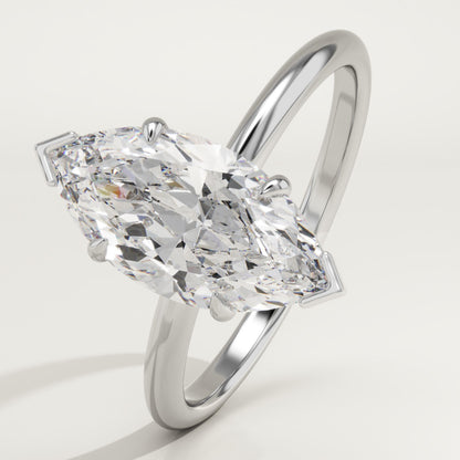 1.75 CT Marquise Cut Solitaire Moissanite Engagement Ring