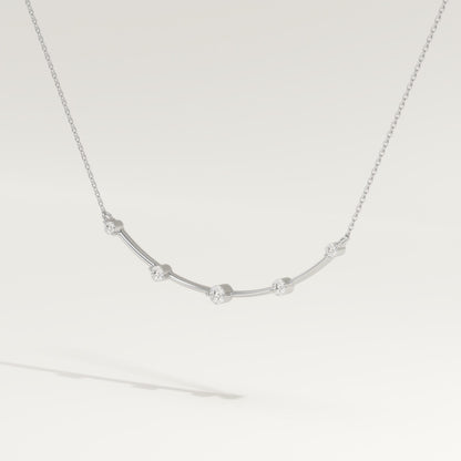 0.31 TCW Round Lab-Grown Diamond Smile Charm Necklace