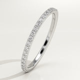 0.18 TCW Round Cut Lab-Grown Diamond Half Eternity Wedding Band