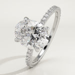 2.0 CT Oval Cut Pave Lab-Grown Diamond Engagement Ring