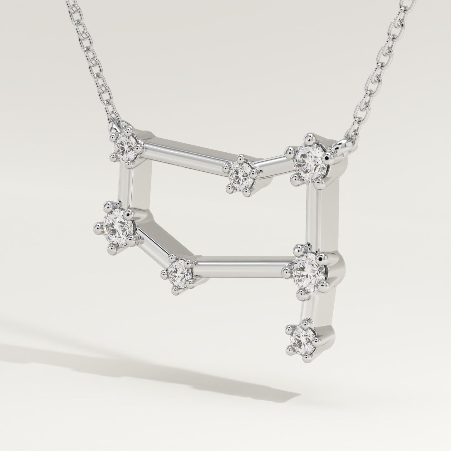 0.18 TCW Round Lab-Grown Diamond Gemini Constellation Necklace