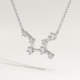 0.103 TCW Round Lab-Grown Diamond Virgo Constellation Necklace