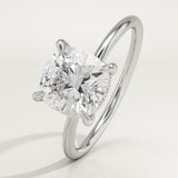 2.0 CT Cushion Cut Hidden Halo Lab-Grown Diamond Engagement Ring