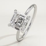 2.0 CT Asscher Cut Solitaire Lab-Grown Diamond Engagement Ring