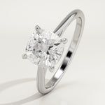 2.0 CT Cushion Cut Solitaire Lab-Grown Diamond Engagement Ring