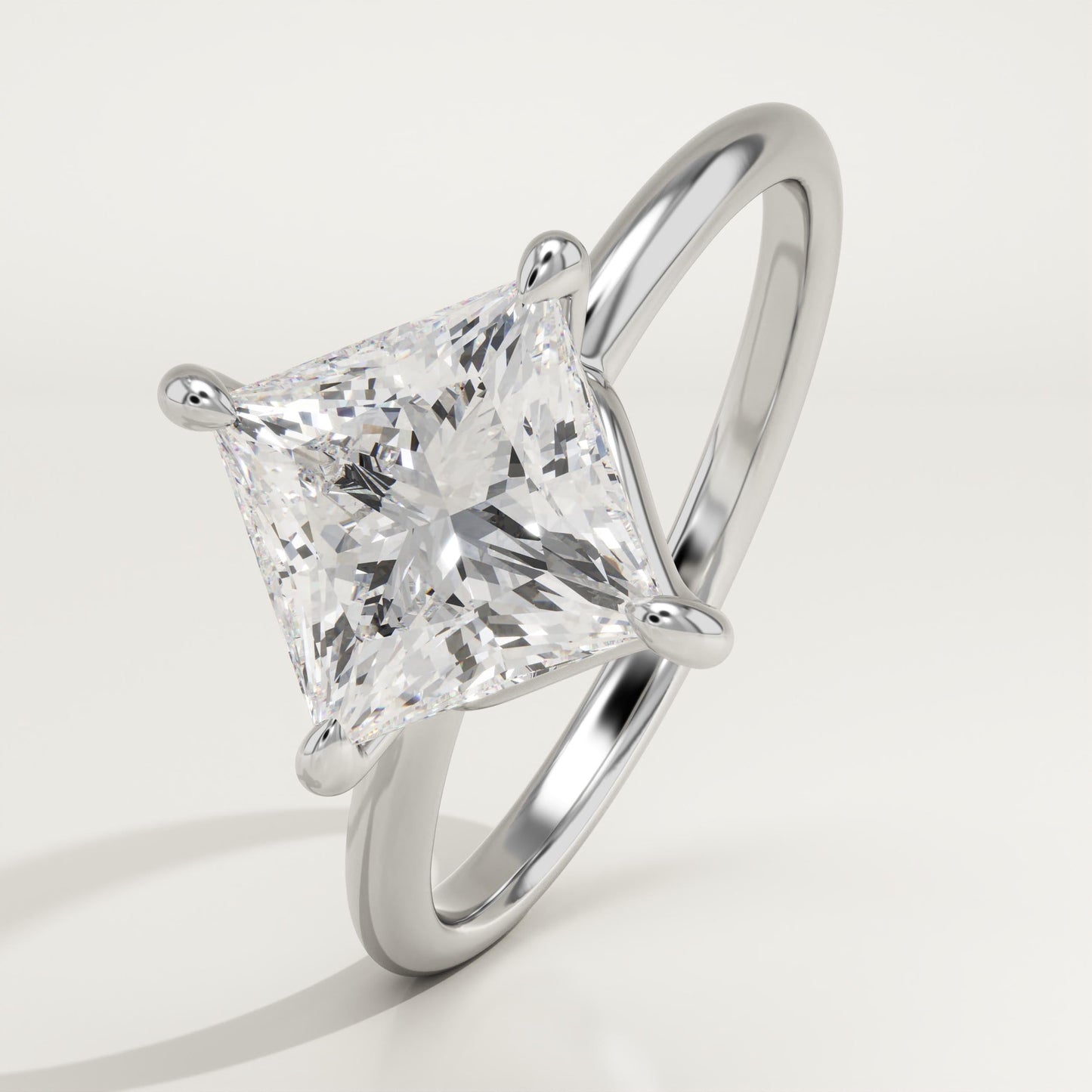 Princess Cut Solitaire Lab-Grown Diamond Engagement Ring