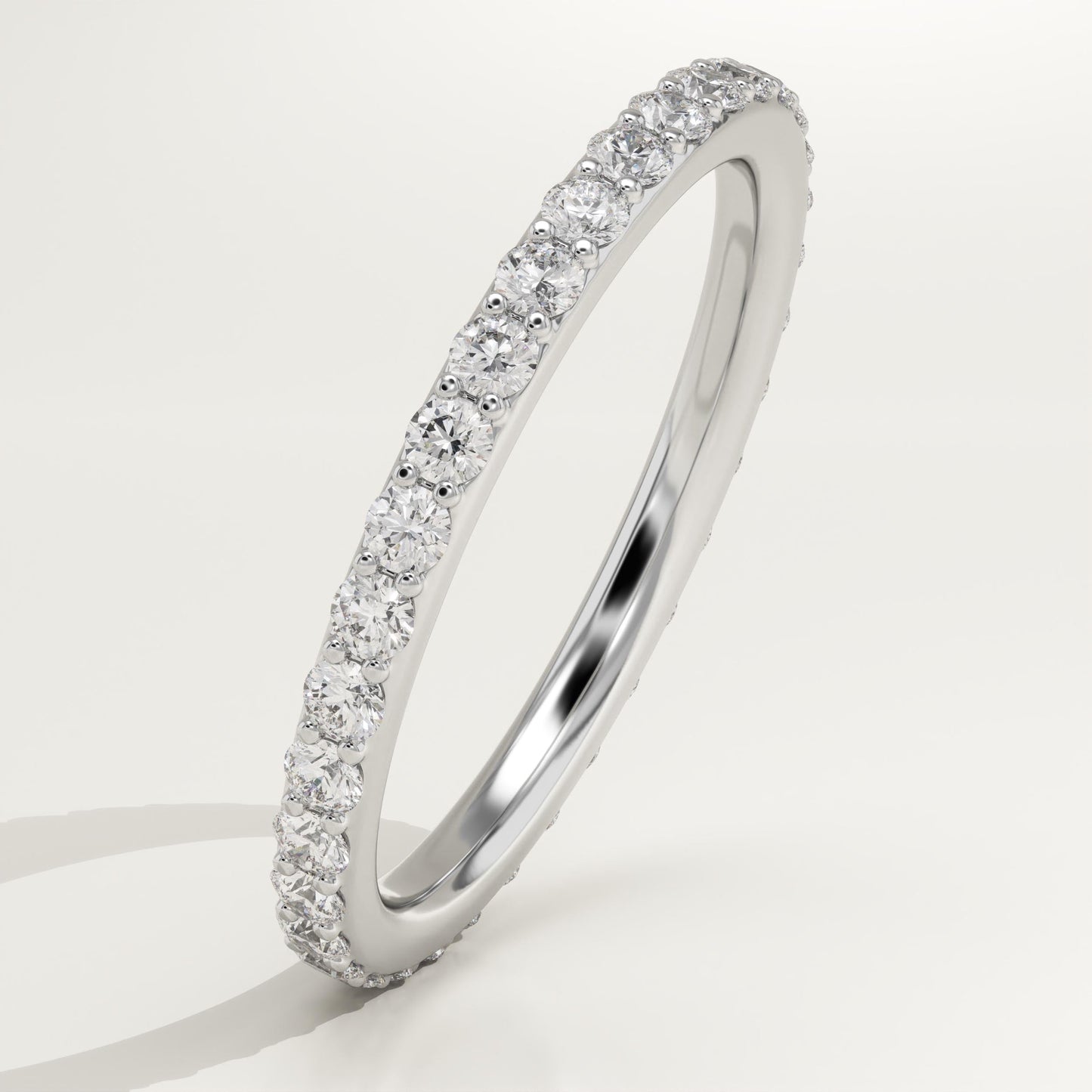 0.74 TCW Round Lab-Grown Diamond Full Eternity Wedding Band