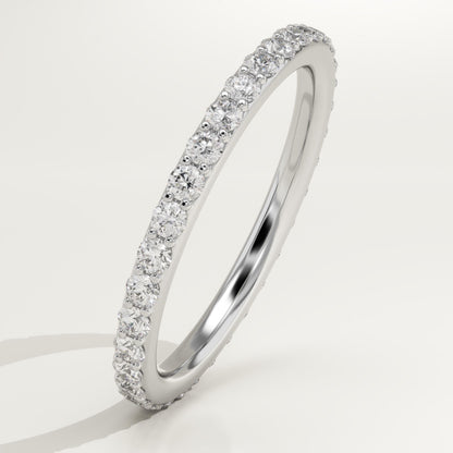 0.74 TCW Round Lab-Grown Diamond Full Eternity Wedding Band
