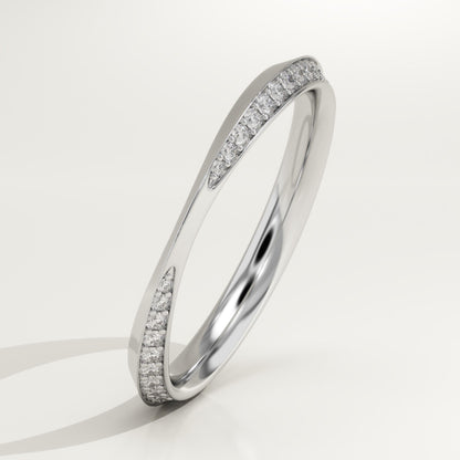 0.16 TCW Round Lab-Grown Diamond Channel Setting Wedding Band