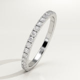 0.38 TCW Round Cut Lab-Grown Diamond Half Eternity Wedding Band