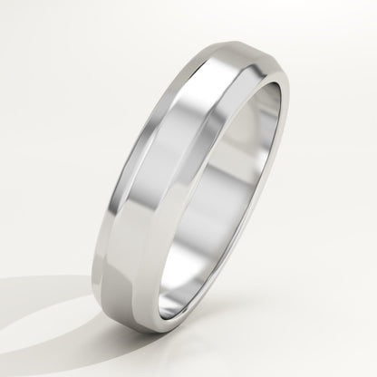 Beveled Edge Wedding Band