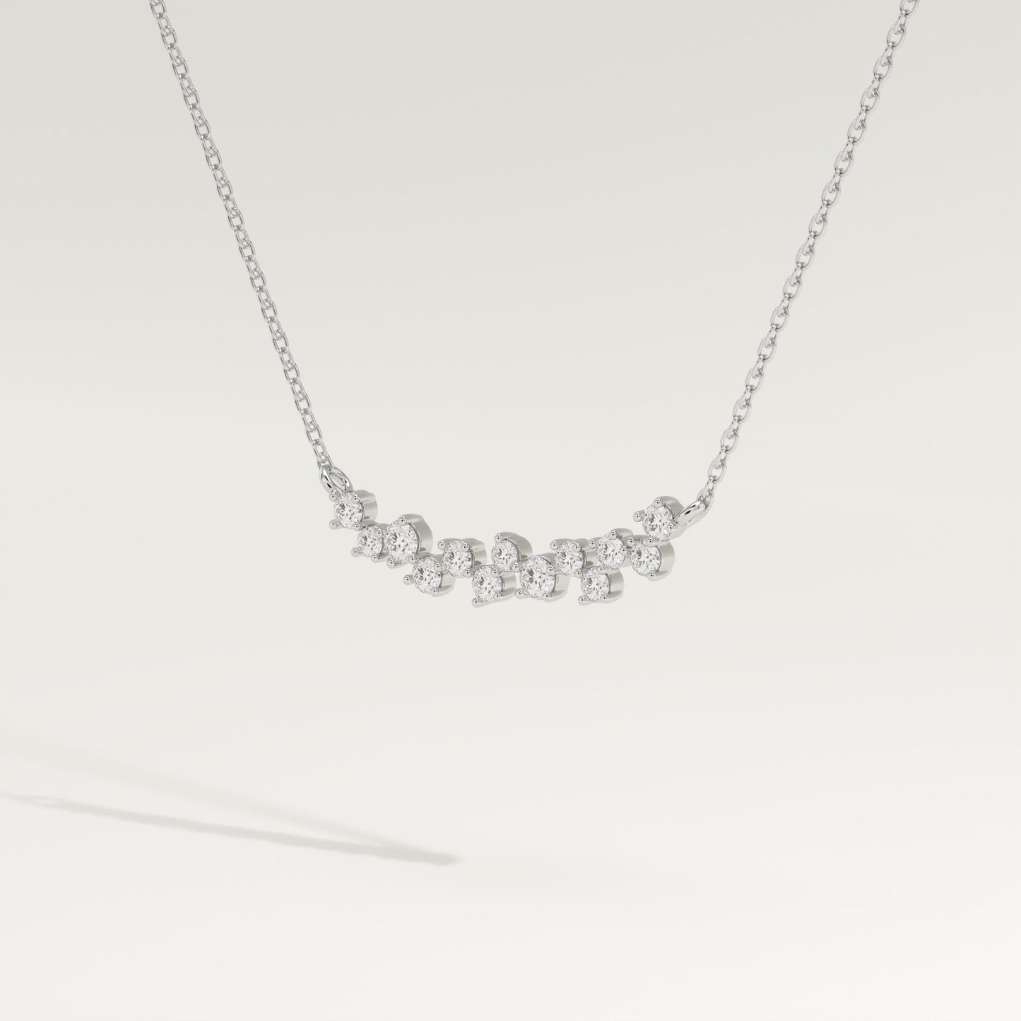 0.241 TCW Round Lab-Grown Diamond Charm Necklace