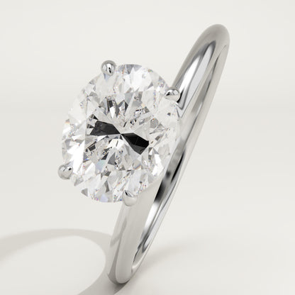 Oval Cut Solitaire Lab-Grown Diamond Engagement Ring