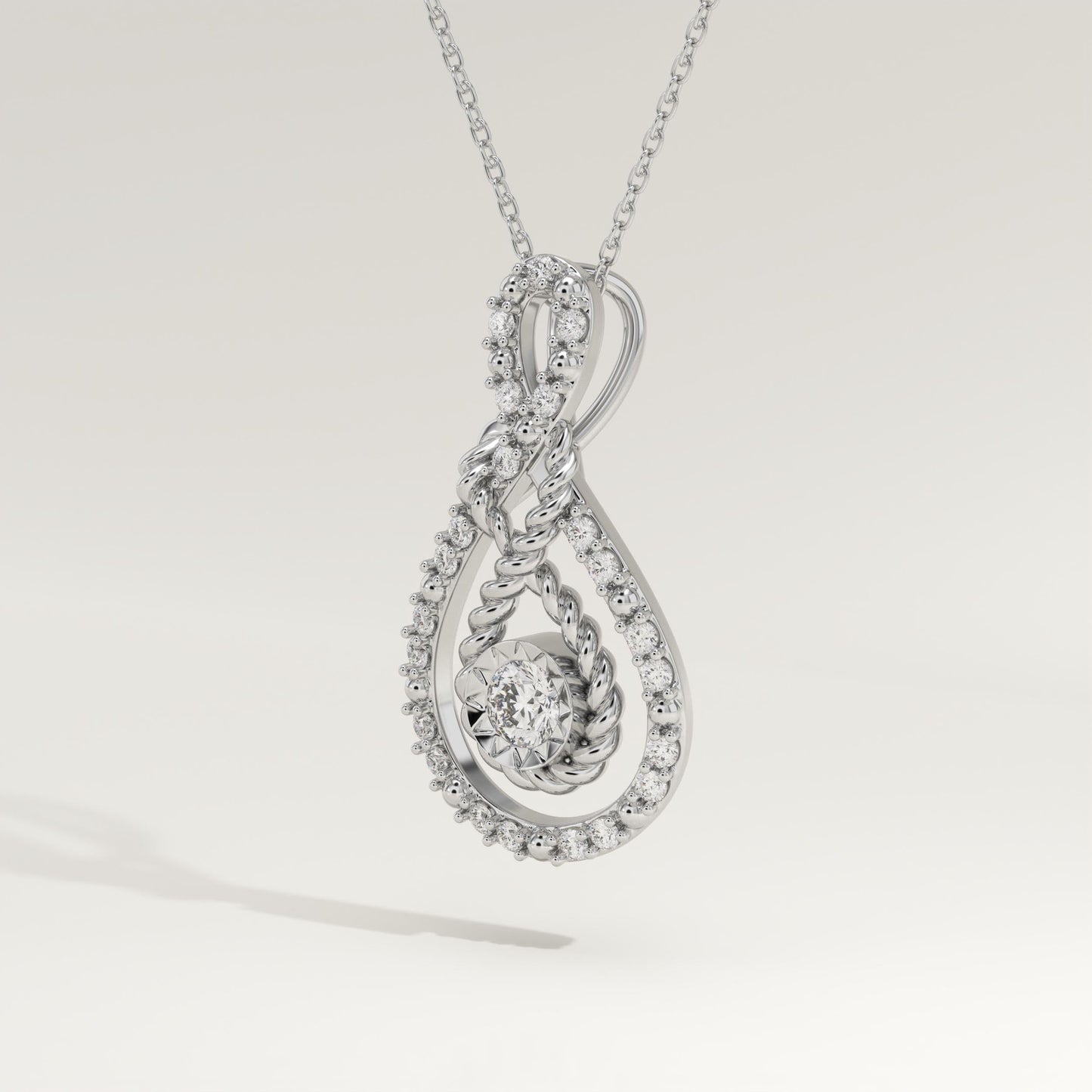 0.11 TCW Round Lab-Grown Diamond Multi Stone Necklace