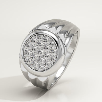 0.417 CT Round Lab-Grown Diamond Multi Stone Wedding Band For Men