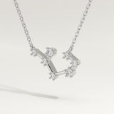 0.111 TCW Round Lab-Grown Diamond Saggitarius Constellation Necklace