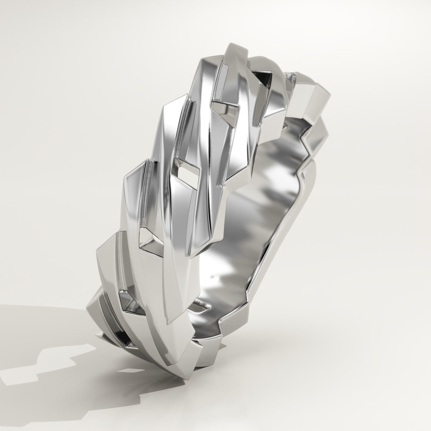 Blade Style Wedding Band For Men