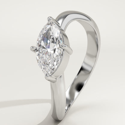 Marquise Cut Solitaire Lab-Grown Diamond Engagement Ring