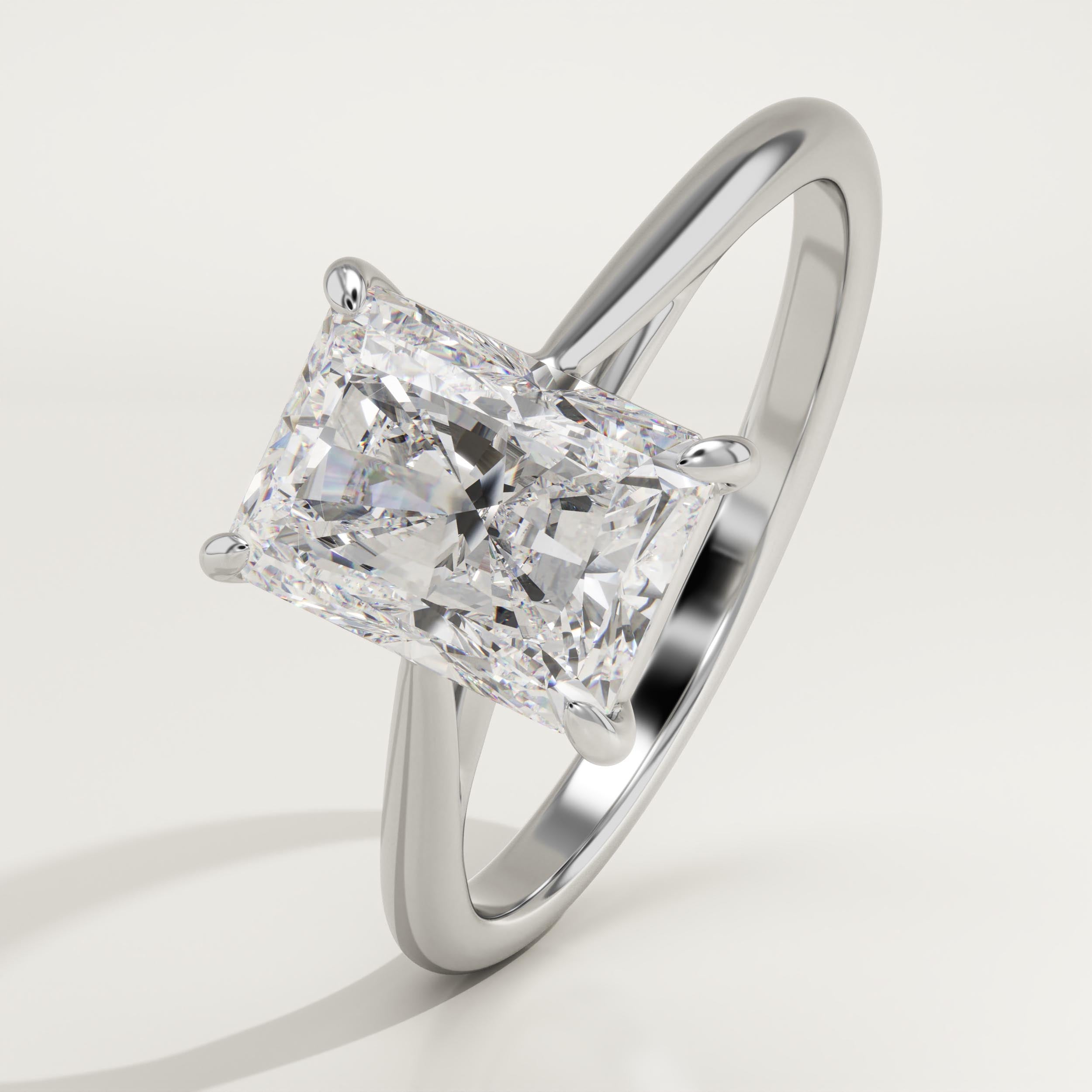 2.0 CT Radiant Cut Solitaire Lab-Grown Diamond Engagement Ring