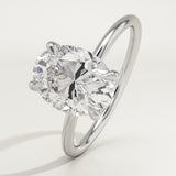 2.0 CT Oval Cut Hidden Halo Lab-Grown Diamond Engagement Ring