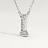 0.083 TCW Round Lab-Grown Diamond I Initial Necklace